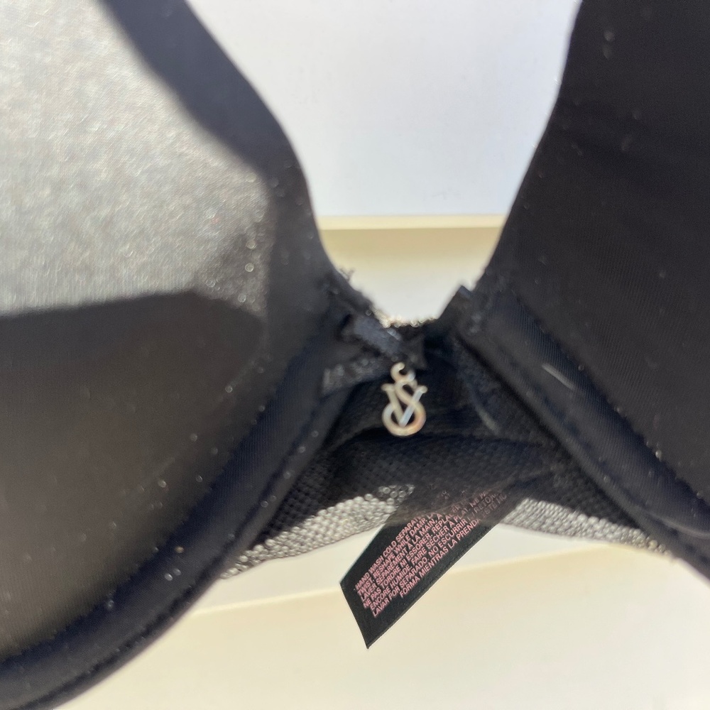 Victoria Secret Lined Demi Black Bra